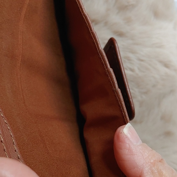 NWT Fossil Madison Tab Clutch Wallet Leather Trim - Picture 8 of 12